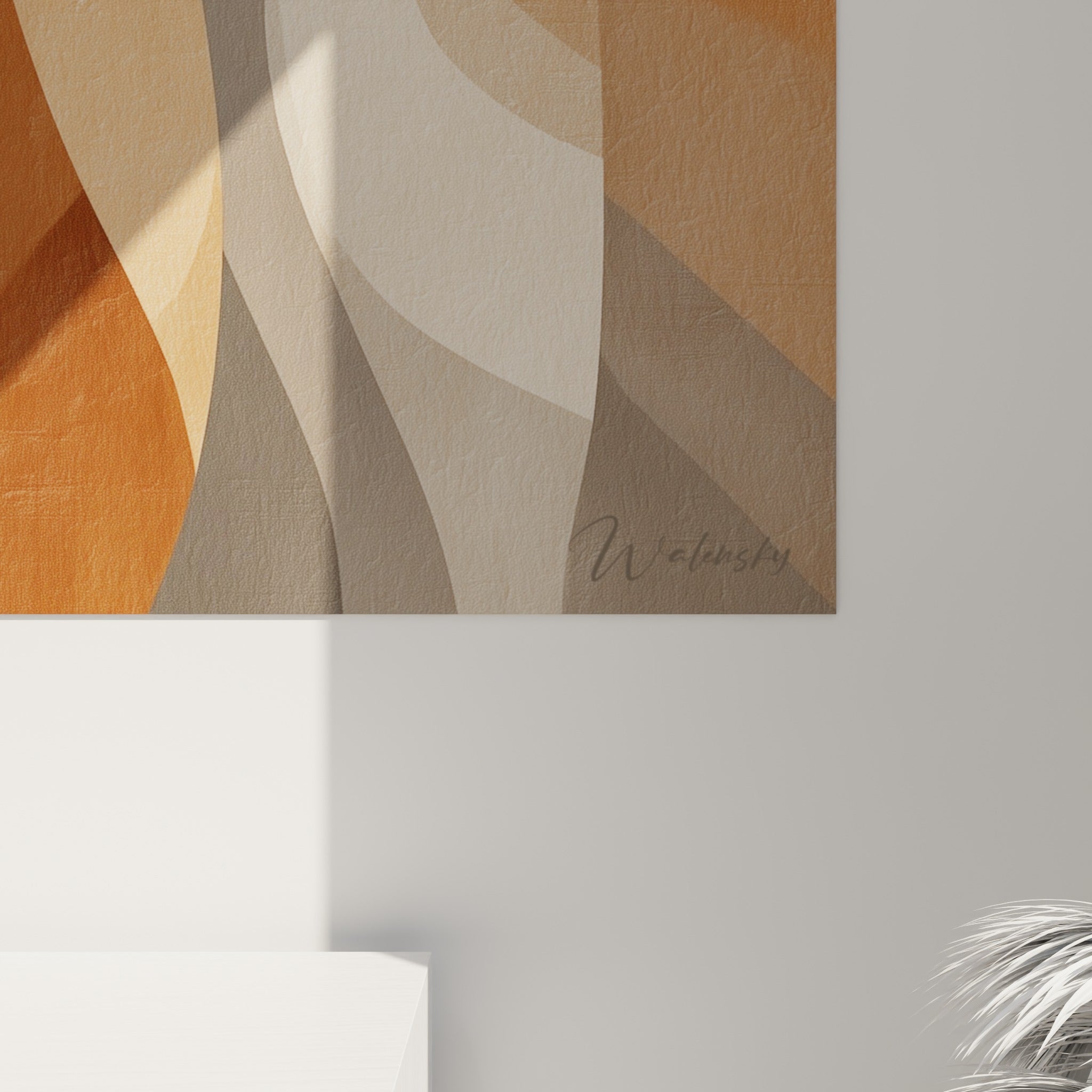 Détail des plans colorés du lama, empâtements bruns et ocre se mêlant au gris anthracite du cou