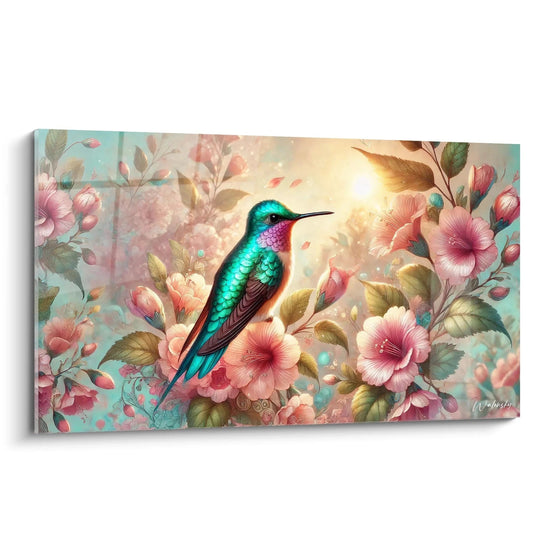Schilderij Ziel van de Bloemen - Kolibrie Dieren Editie