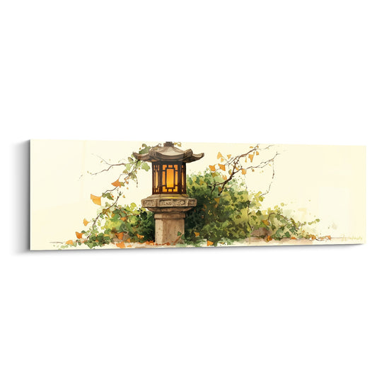 Tafel Japanse Lantaarn met Herfstbegroeiing - Oosterse Serene - Editie Lantaarn