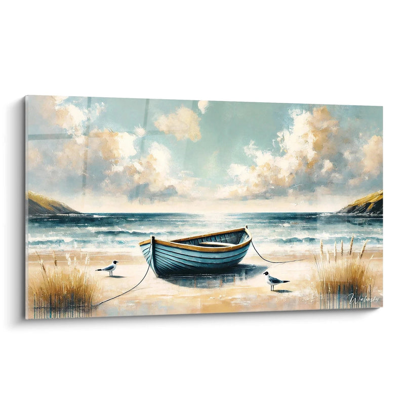 The Waiting of the Waves Painting - Marine Landscape Edition