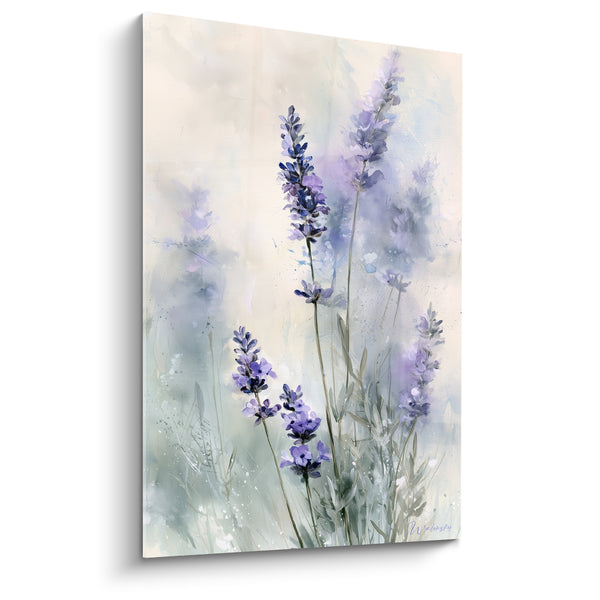 Tableau Brins de lavande mauve et vert tendre - Brume de Provence - Edition Lavande