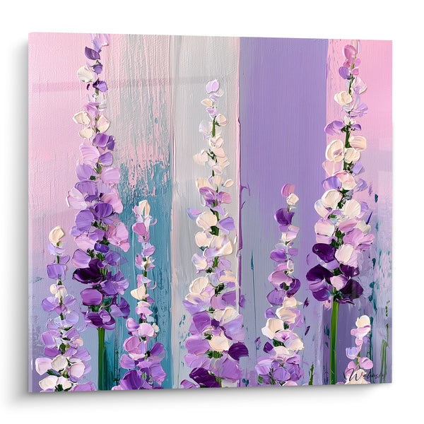 Tableau Épis de fleurs mauve et rose pastel - Jardin en fleurs - Edition Lavande
