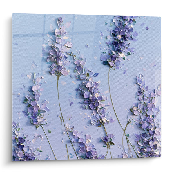 Tableau Épis de lavande mauve et bleu ciel - Souffle de Provence - Edition Lavande