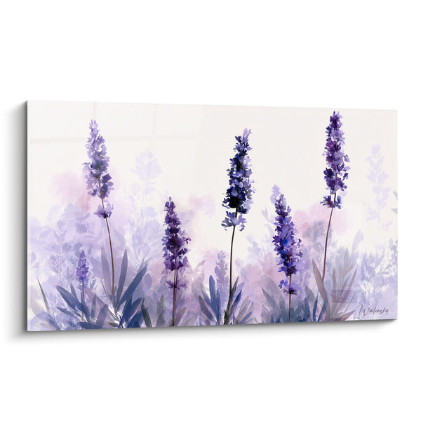 Tableau Lavande épis violets et feuillage bleuté - Brise provençale - Edition Lavande