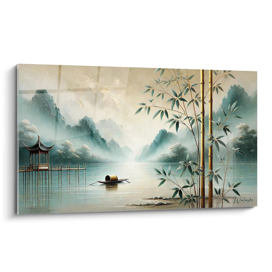 Cuadro El Lago de las Brumas - Edición Pintura China Asia