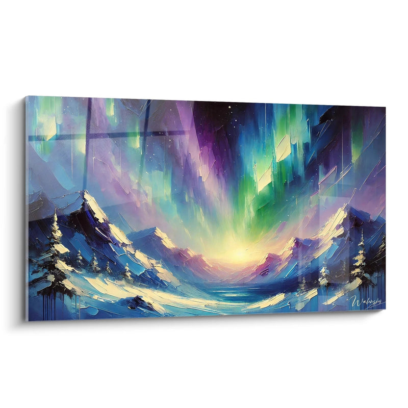 The Sky Mirror Painting - Northern Lights Space Edition