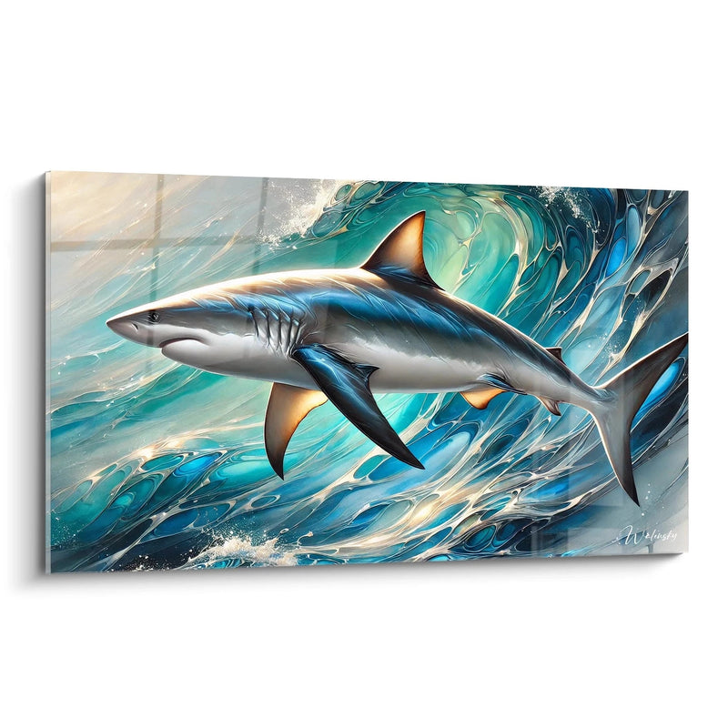 The Blue Emperor Painting - Shark Animals Edition