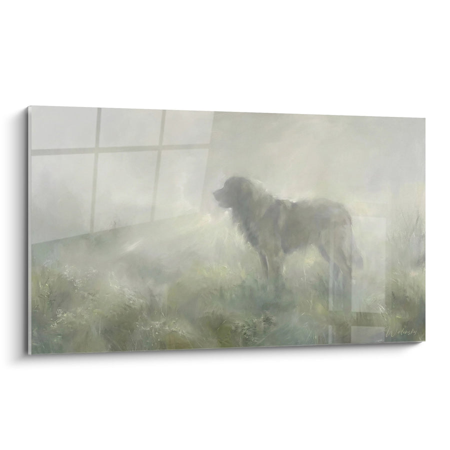 Tableau Chien dans la Brume Matinale - Silhouette Vaporeuse - Edition Leonberg