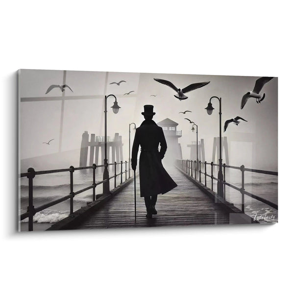 Cuadro El Hombre del Muelle - Edición Blanco y Negro