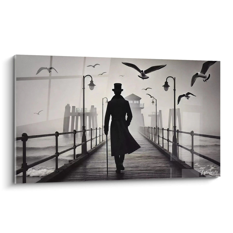 Cuadro El Hombre del Muelle - Edición Blanco y Negro