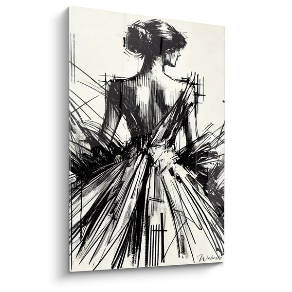 Cuadro Líneas de Misterio - Edición Noir et Blanc Abstrait