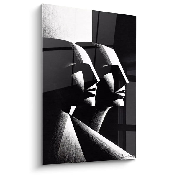 Cuadro Líneas de Pensamiento - Edición Abstracta Blanco y Negro