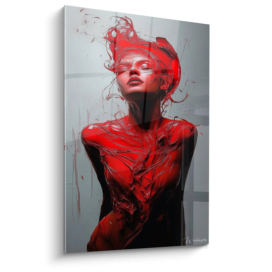 Gemälde Der rote Schatten - Sensuelle Abstrait Edition