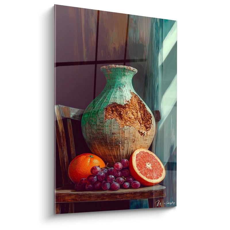 Quadro L'arancia e la patina - Edizione Natura Morta Astratta