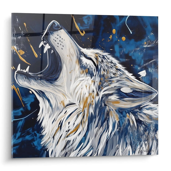 Wolf-Gemälde Mitternachthauch - Wolf-Edition