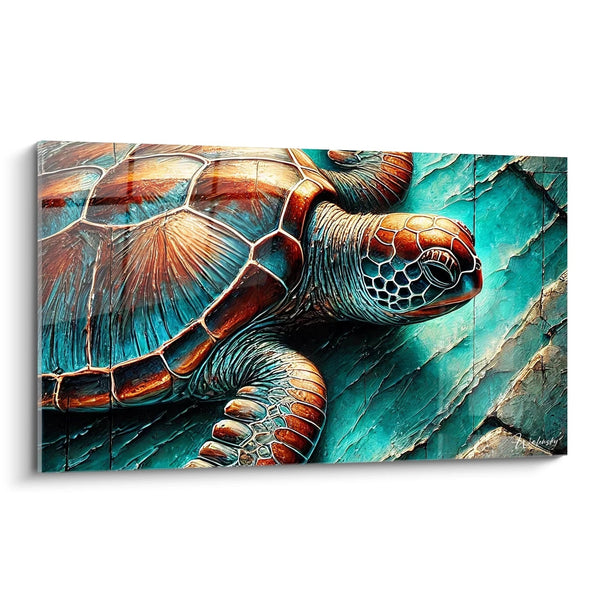 Cuadro Luminiscencia Submarina - Edición Tortuga Marina Animales
