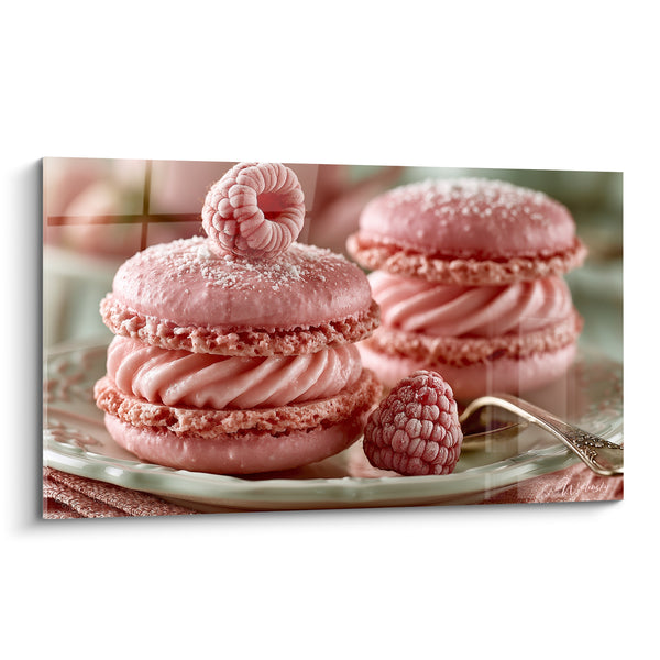 Quadri Macarons Rosa con Lampone Ghiacciato - Dolcezza Ghiacciata - Edizione Macaron