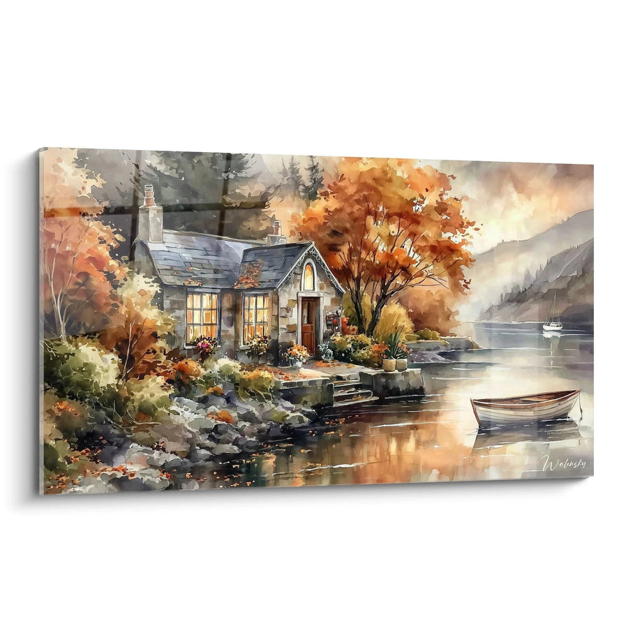 Tableau Maison Havre Paisible - édition automne