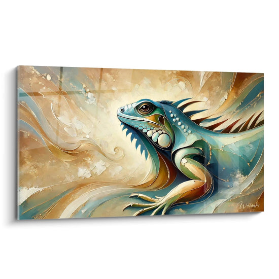 Quadro Maestria del Silenzio - Edizione Iguana Animali