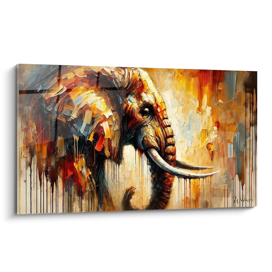 Tableau Majesté Brûlante - Édition Éléphant Animaux