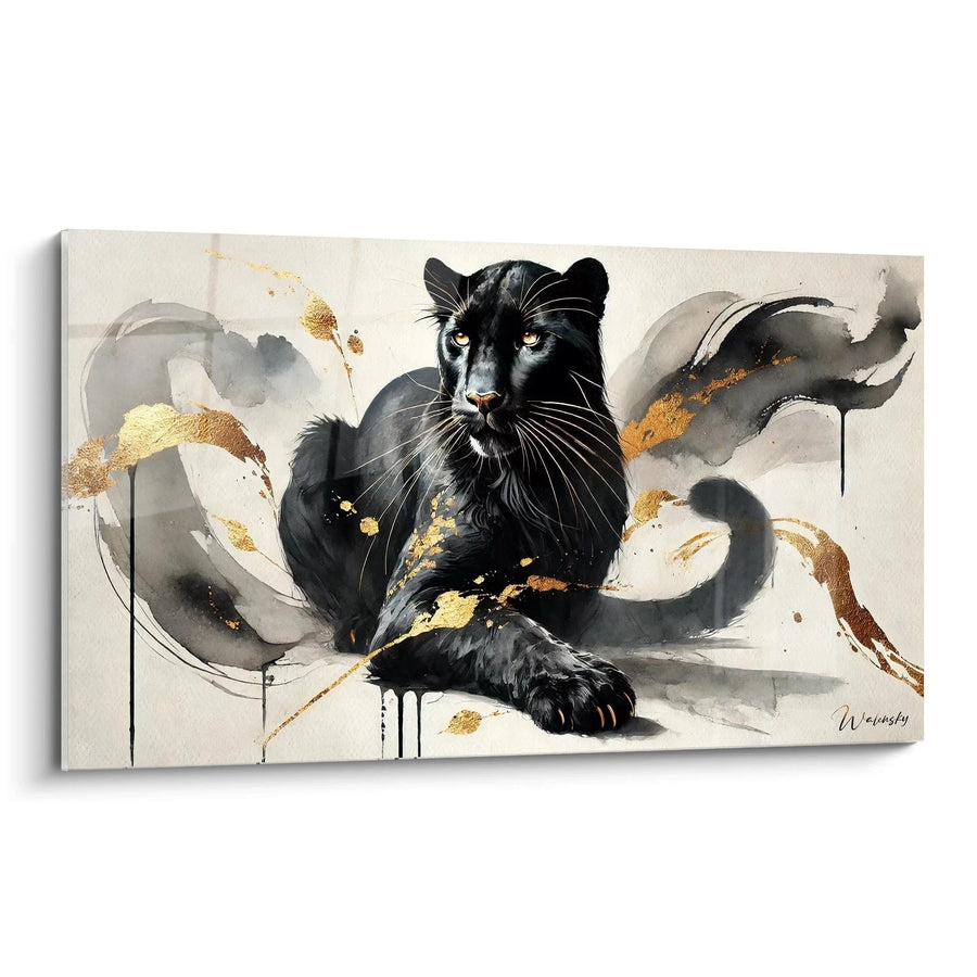 Tableau Majesté en Noir - Édition Panthère Noire Animaux