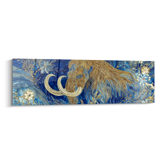 Cuadro Mamut lanudo dorado - Arte decorativo floral - edición Mamut lanudo