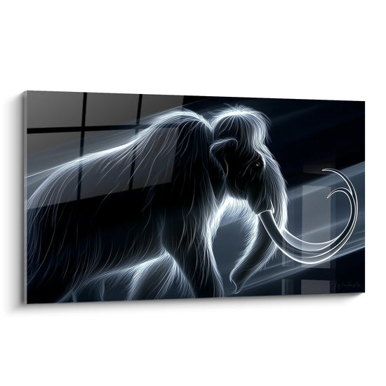 Cuadro Mamut Lanudo Iluminado - Criatura Prehistórica Electrizante - edición Mamut Lanudo