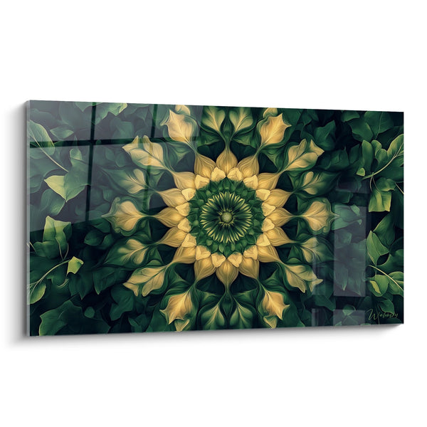Tabla mandala vegetal - Armonía natural - edición fractal