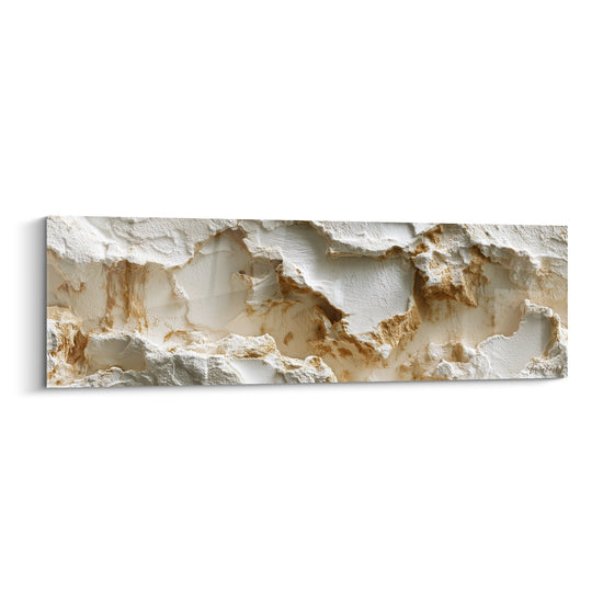 Tafel met geërodeerde witte textuur en gebeeldhouwde reliëfs - Grondstof - Abstract marmer editie