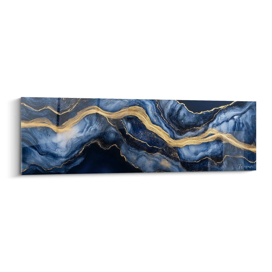 Tableau Marbre Liquide Éternité Bleu - édition moderne abstrait