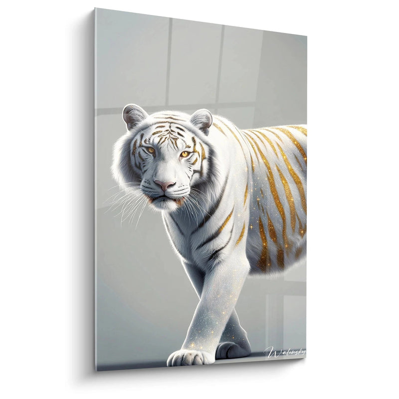 Celestial Walk of the White Tiger Painting - Tiger Edition