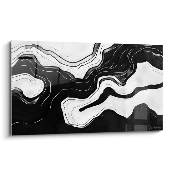 Tableau Marée Binaire -Édition Noir et Blanc