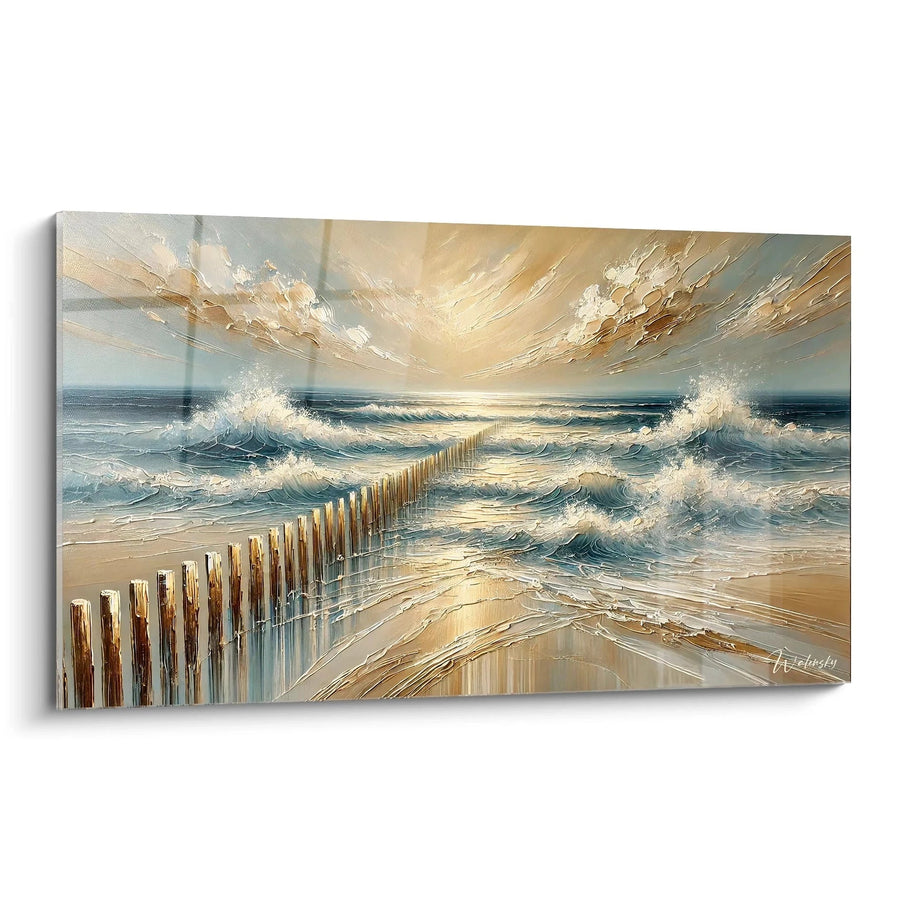 Cuadro Marea de Oro - Edición Mar Paisaje