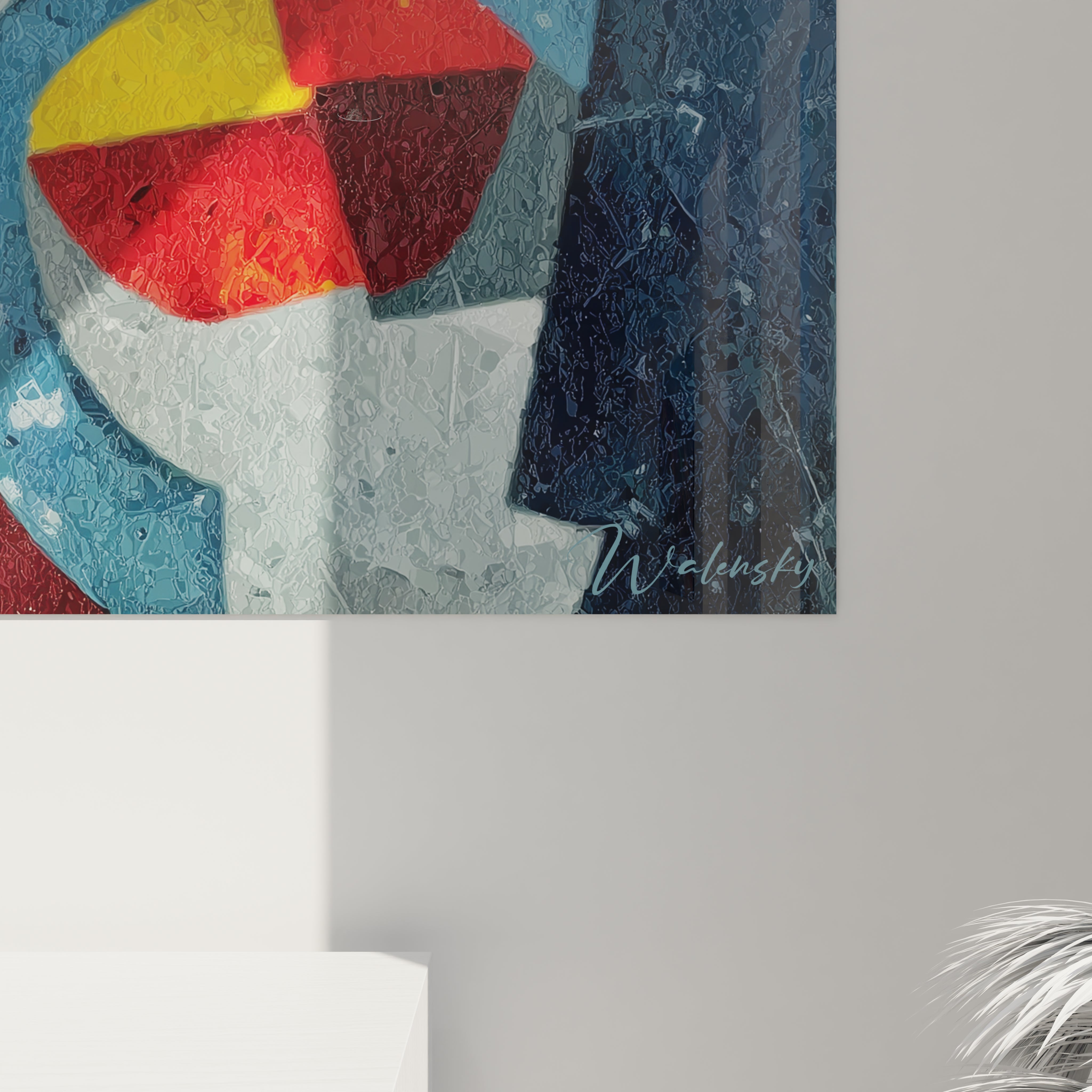 Tableau mural Walensky avec un design coloré de masque africain moderne