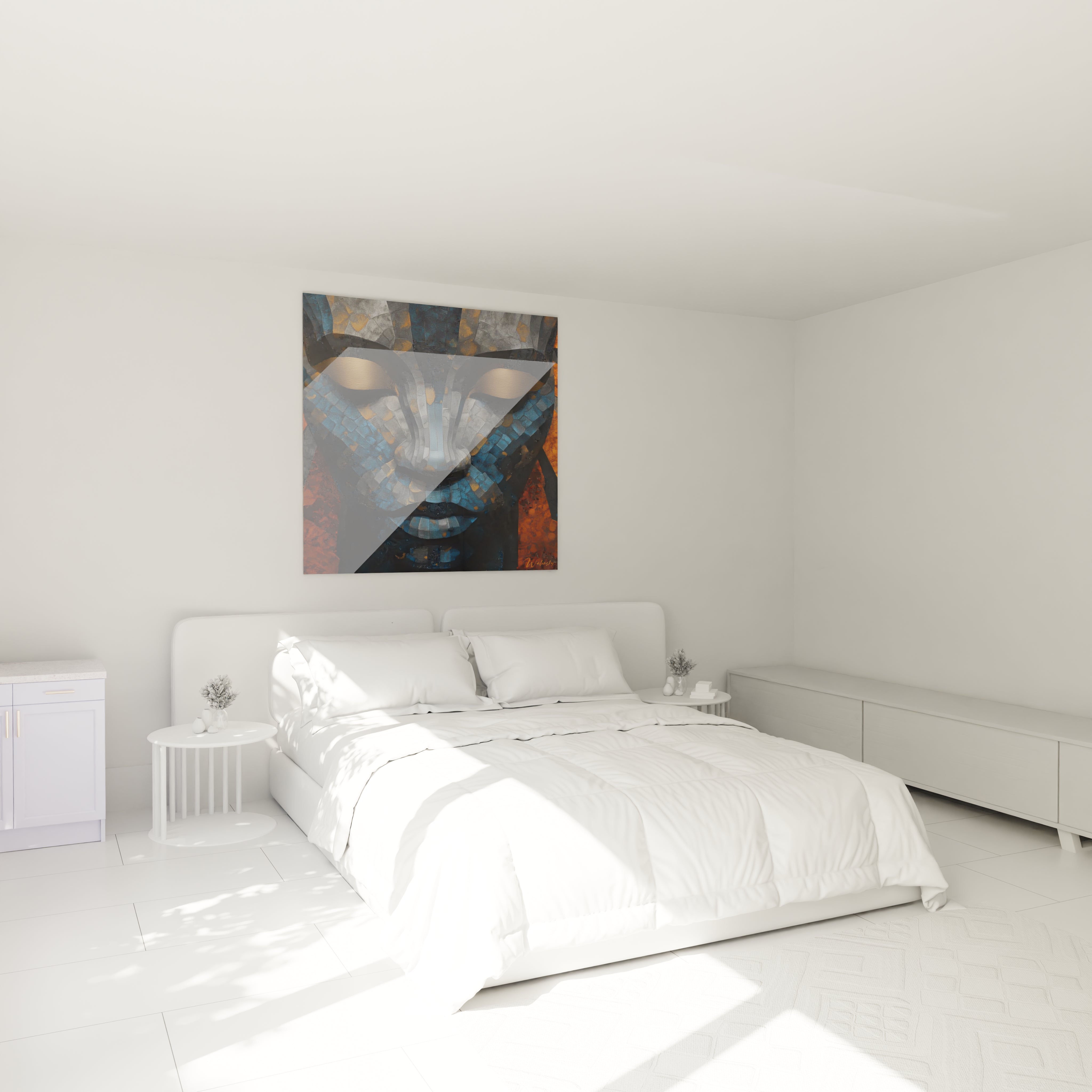 Tableau masque africain moderne de Walensky, décoration murale pour une chambre contemporaine