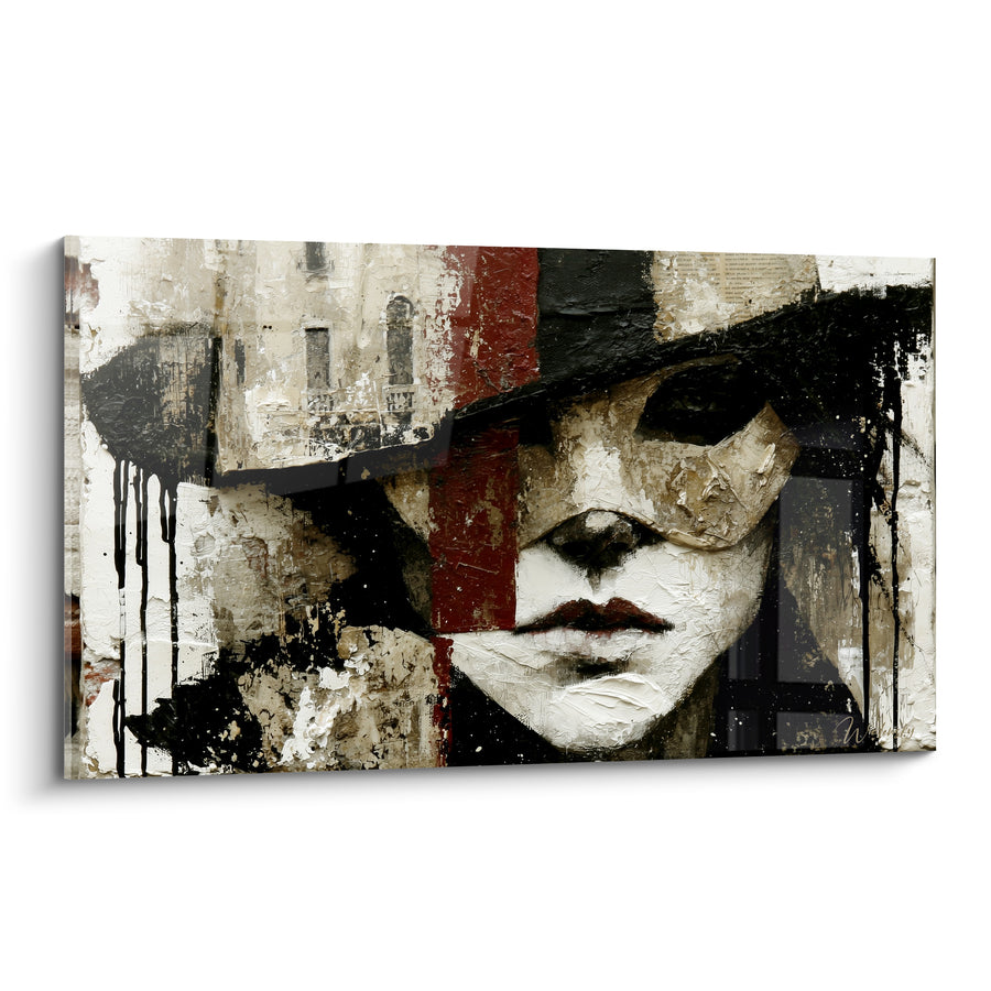 Painting Masked Face with Black and Red Touches - Veiled Secret - Venice Mask Edition