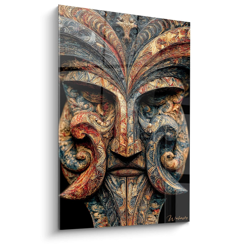 Tribal Divinity Mask Wall Art - tribal art edition
