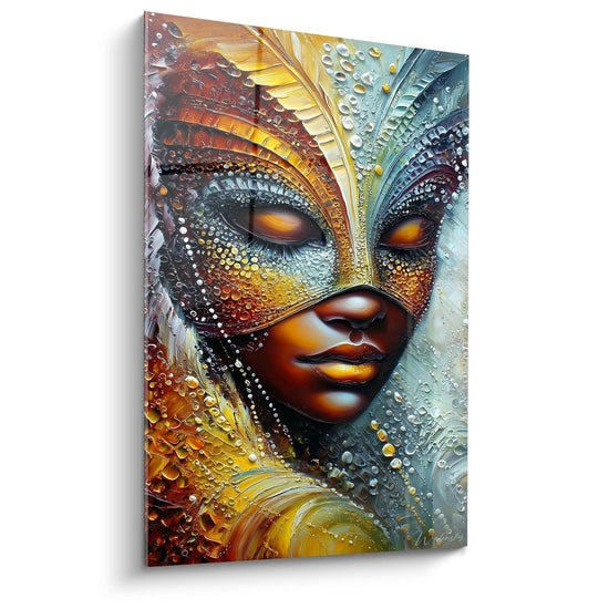 Cuadro Máscara Trance Espiritual - edición máscara africana