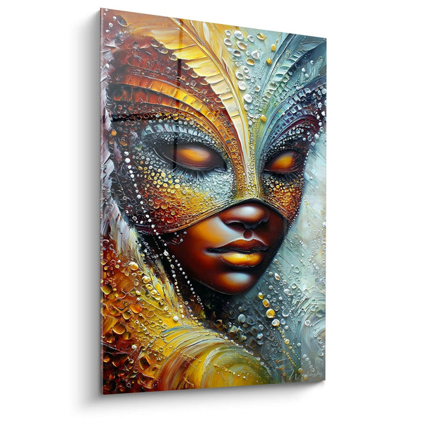 Cuadro Máscara Trance Espiritual - edición máscara africana