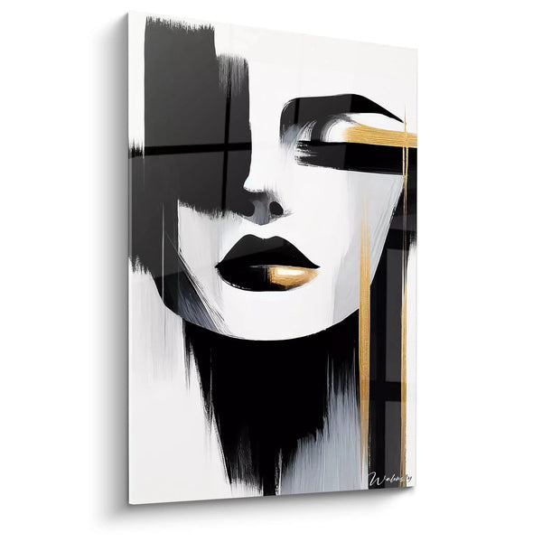 Cuadro Máscaras Doradas - Edición Rostro Abstracto
