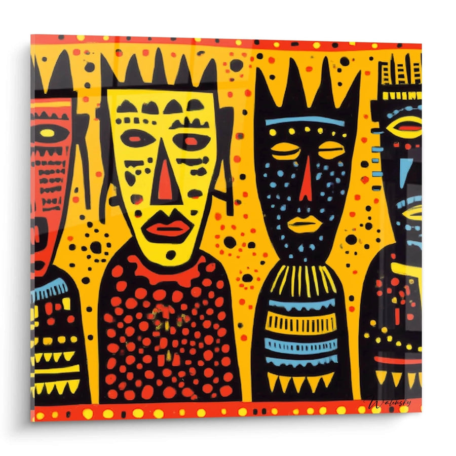 Tableau Masques Héritage Tribal - édition art tribal