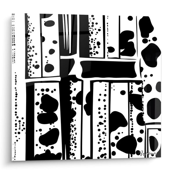 Tableau Organische Matrizen - Edition schwarz-weiß Flecken