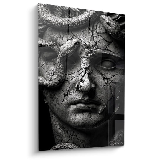 Tableau Meduse Serpents - Mythologie Antique - Edition personnages noir et blanc