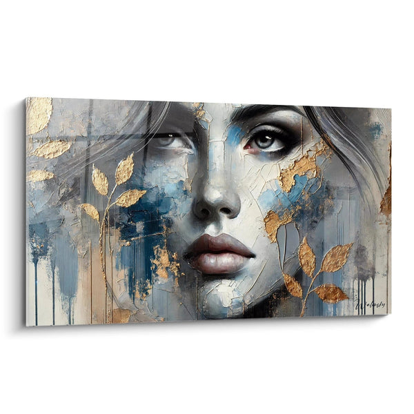 Tableau Mélancolie dorée - Edition Visage Abstrait