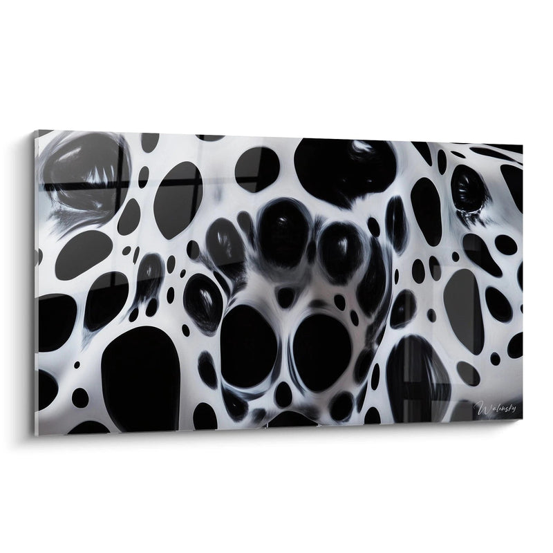 Spatial Membrane Wall Art - spotted black and white edition