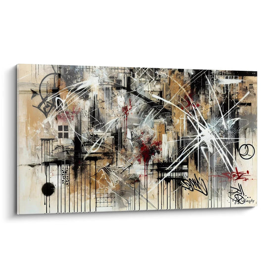 Schilderij Muur Geheugen - Graffiti Street Art Editie