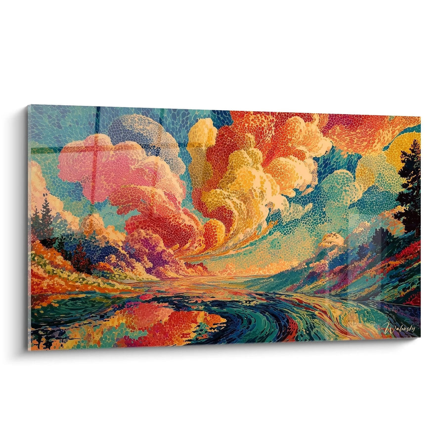 Tableau Mer Danse Colorée - édition pointillisme