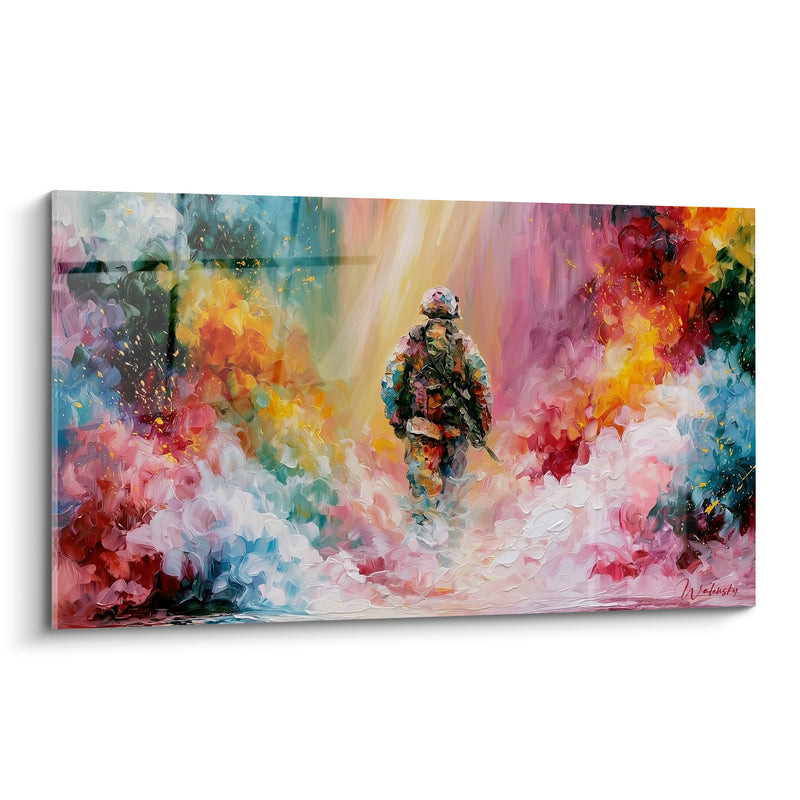 Tableau Soldat rose et bleu dans la brume - Avancée dans la brume - Edition Militaire