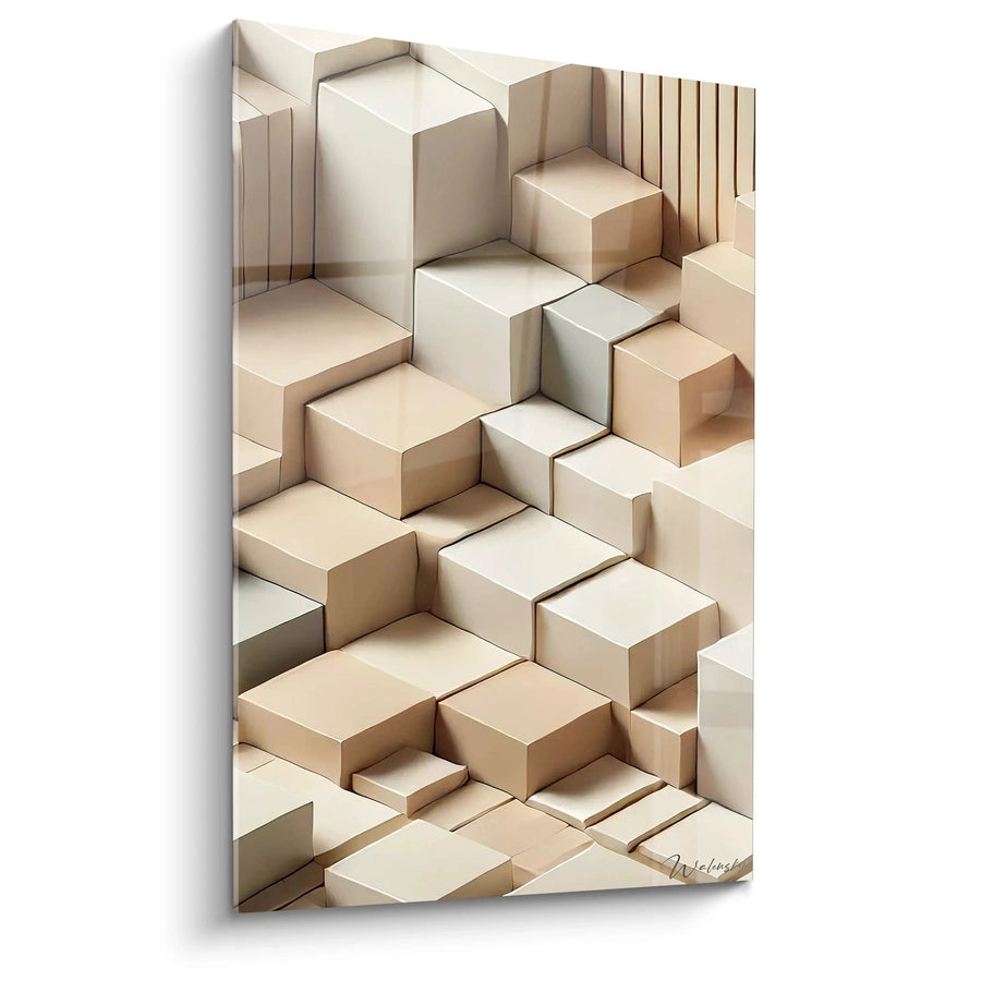 Cuadro Minimalismo Esculpido - Edición Geométrica Abstracta