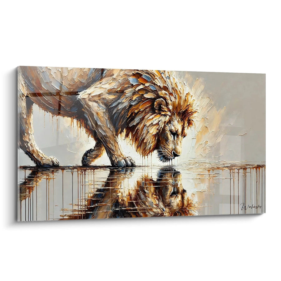 Cuadro Espejo de Orgullo - Edición León Animales